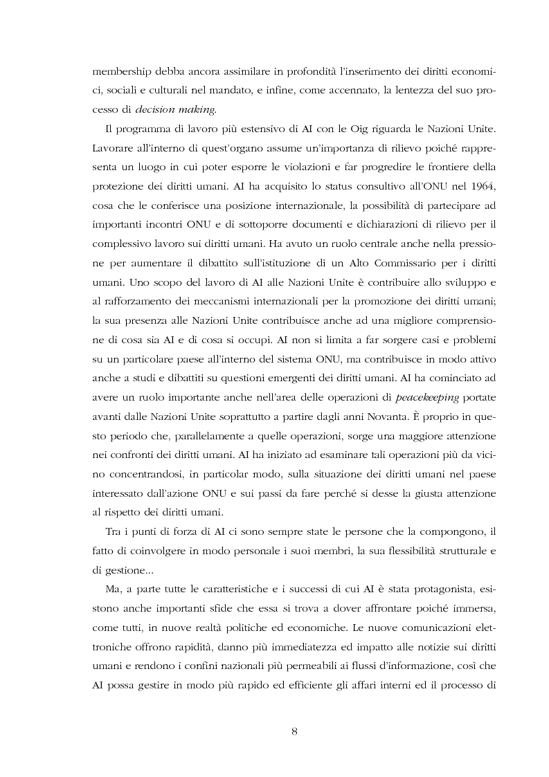 Anteprima della tesi: Amnesty International: comunicare i diritti umani, Pagina 6