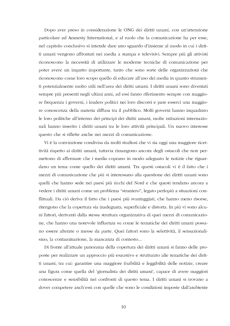 Anteprima della tesi: Amnesty International: comunicare i diritti umani, Pagina 8