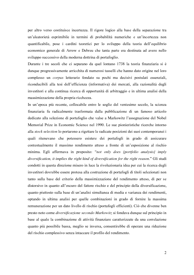 Anteprima della tesi: Modelli di pricing per titoli azionari: la valutazione in economie dinamiche, Pagina 2