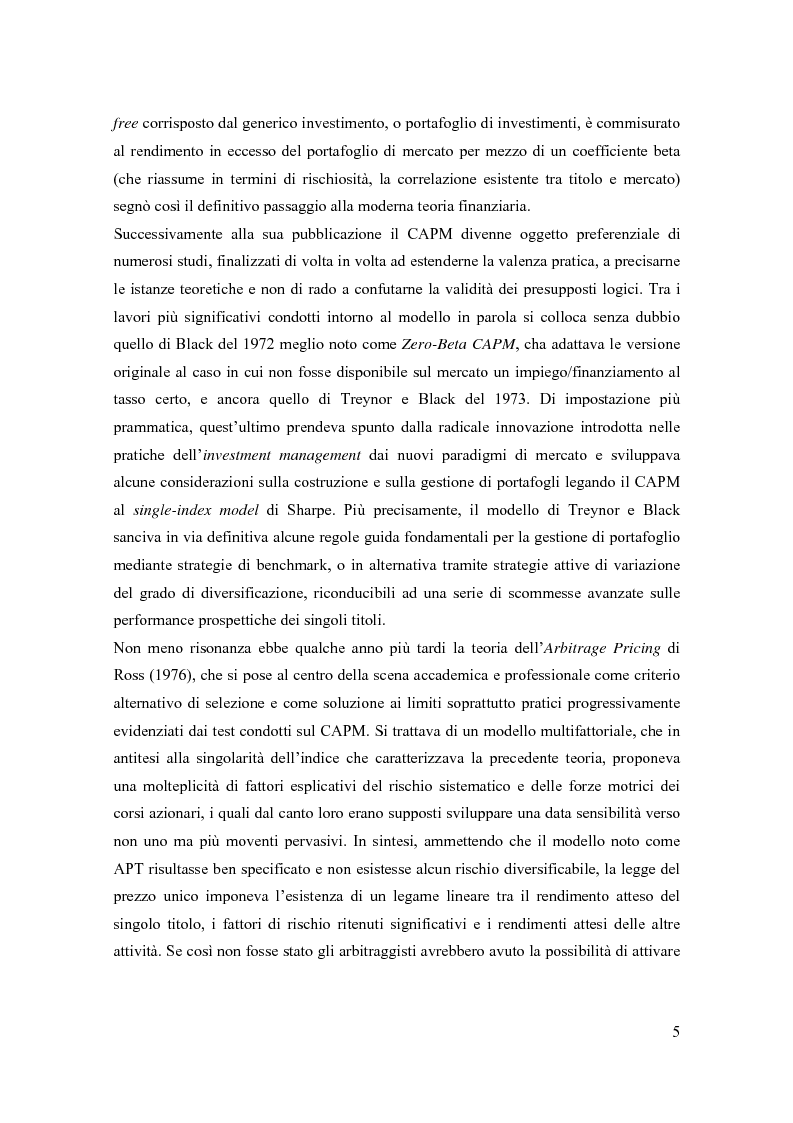 Anteprima della tesi: Modelli di pricing per titoli azionari: la valutazione in economie dinamiche, Pagina 5