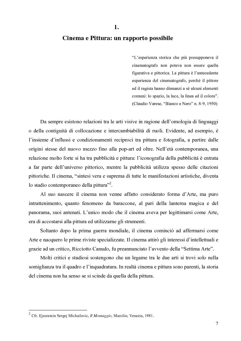 Anteprima della tesi: Riflessi ed echi pittorici nel cinema di Luchino Visconti, Pagina 3