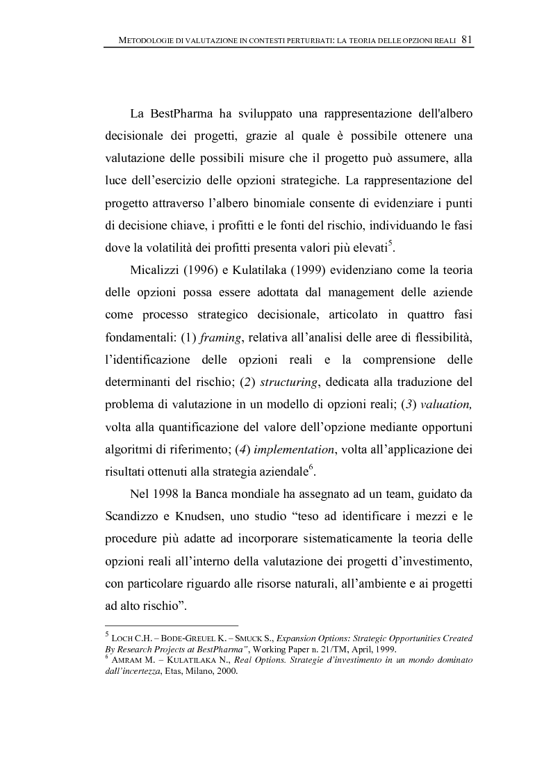 Anteprima della tesi: Opzioni Reali. Valutazione degli investimenti in condizioni di incertezza, Pagina 4