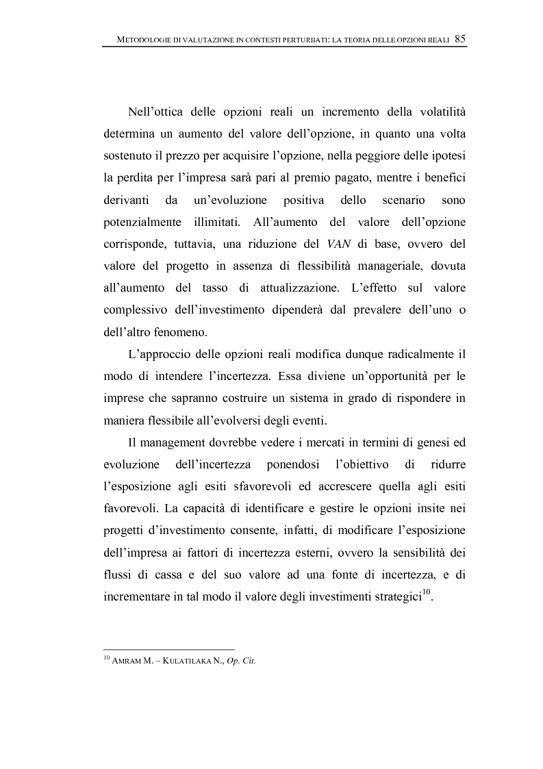 Anteprima della tesi: Opzioni Reali. Valutazione degli investimenti in condizioni di incertezza, Pagina 8