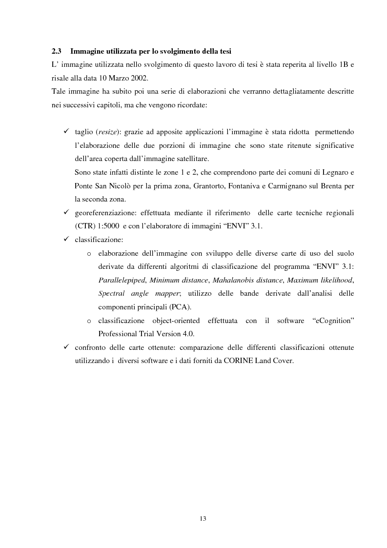 Anteprima della tesi: Analisi della segmentazione delle immagini digitali telerilevate applicata alla classificazione CORINE: proposte di procedure di ottimizzazione, Pagina 13