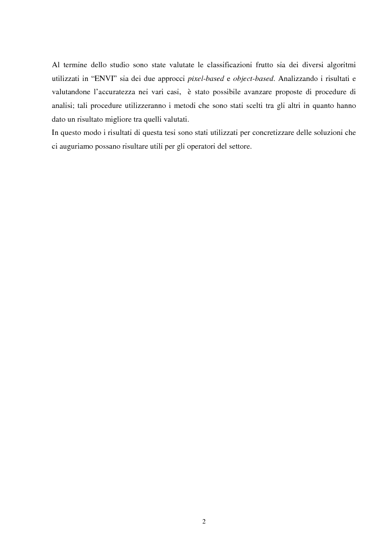 Anteprima della tesi: Analisi della segmentazione delle immagini digitali telerilevate applicata alla classificazione CORINE: proposte di procedure di ottimizzazione, Pagina 2