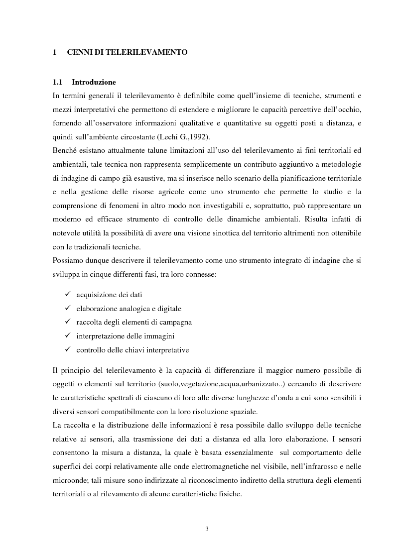 Anteprima della tesi: Analisi della segmentazione delle immagini digitali telerilevate applicata alla classificazione CORINE: proposte di procedure di ottimizzazione, Pagina 3