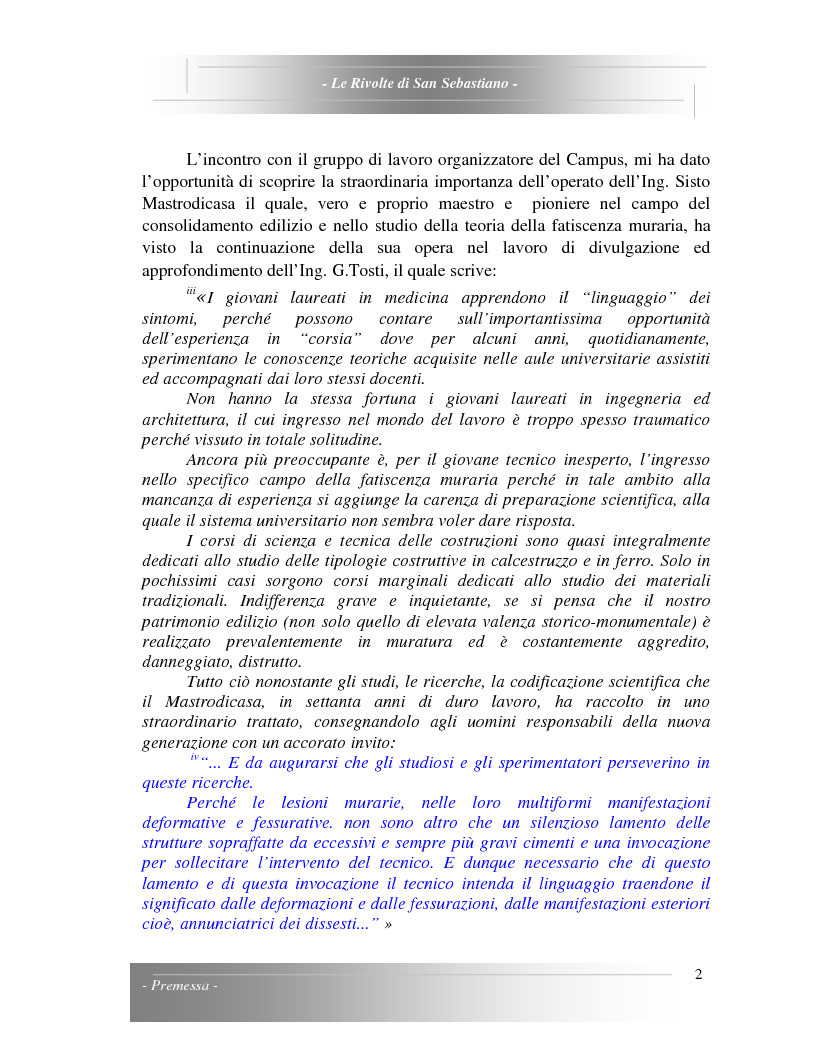 Anteprima della tesi: Le Rivolte di San Sebastiano: Proposta di recupero di un edificio sito nella Pigna di Sanremo, Pagina 2