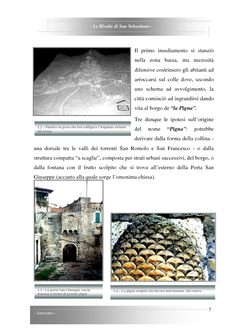 Anteprima della tesi: Le Rivolte di San Sebastiano: Proposta di recupero di un edificio sito nella Pigna di Sanremo, Pagina 7