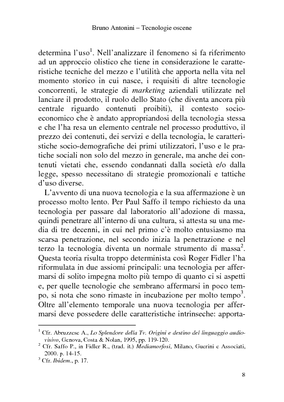 Anteprima della tesi: Tecnologie Oscene. Erotismo e pornografia: contenuti strategici per i nuovi media, Pagina 2
