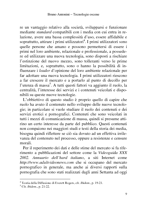 Anteprima della tesi: Tecnologie Oscene. Erotismo e pornografia: contenuti strategici per i nuovi media, Pagina 3