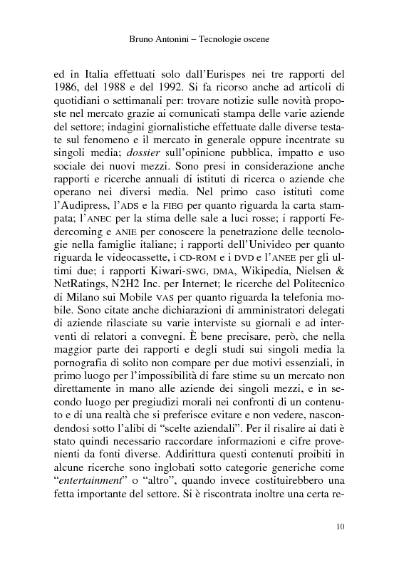 Anteprima della tesi: Tecnologie Oscene. Erotismo e pornografia: contenuti strategici per i nuovi media, Pagina 4