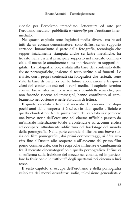 Anteprima della tesi: Tecnologie Oscene. Erotismo e pornografia: contenuti strategici per i nuovi media, Pagina 7