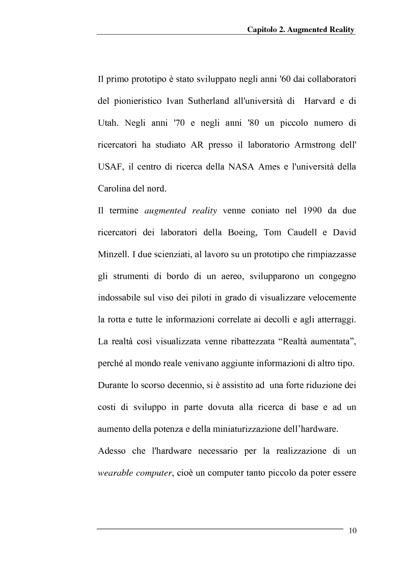 Anteprima della tesi: Merging di immagini digitali in un sistema prototipale di augmented reality, Pagina 5