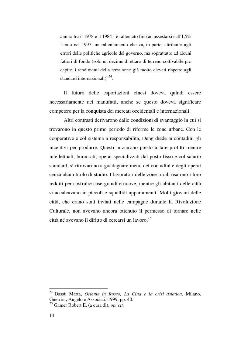 Anteprima della tesi: Venticinque anni di riforme in Cina: vittorie e contraddizioni di una nuova potenza mondiale, Pagina 11