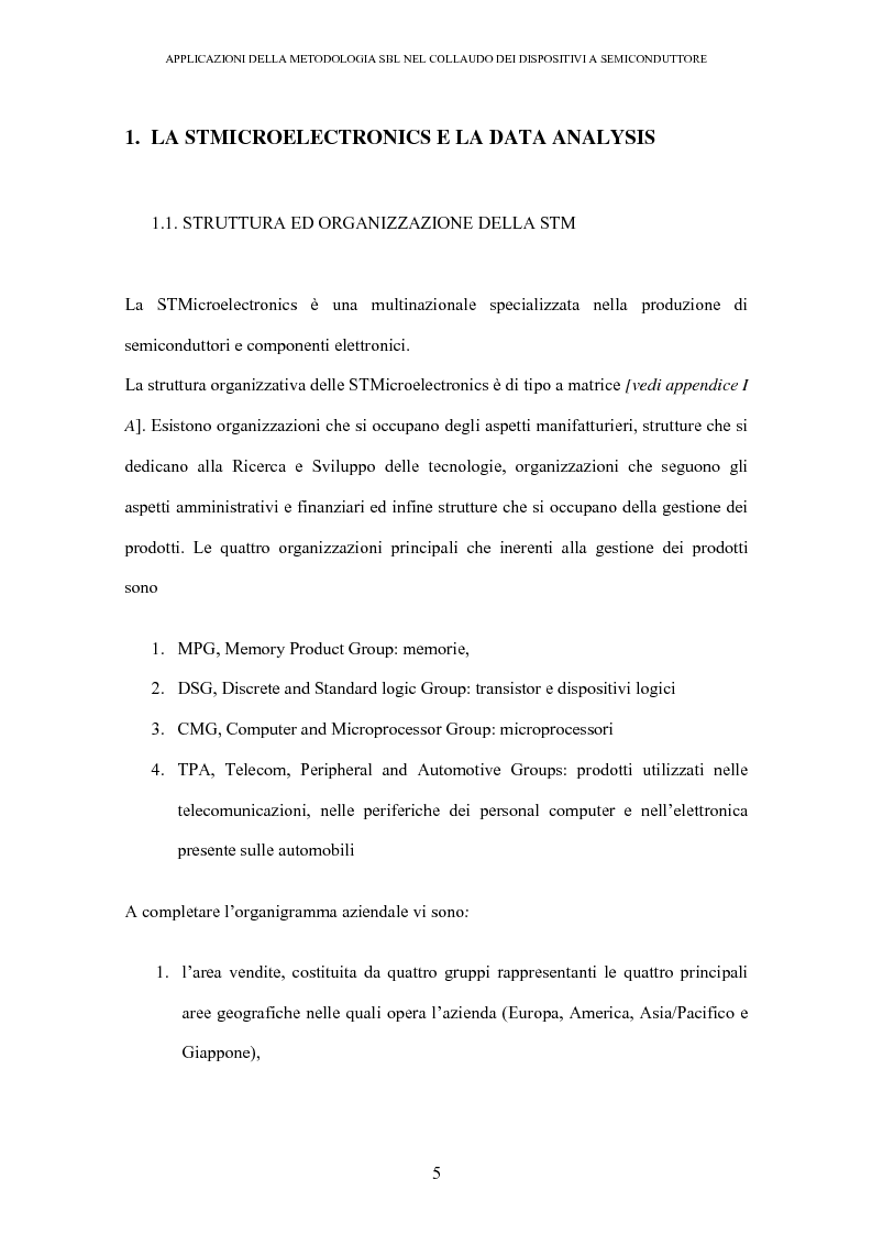 Anteprima della tesi: Applicazione della metodologia SBL nel collaudo dei dispositivi a semiconduttore, Pagina 2