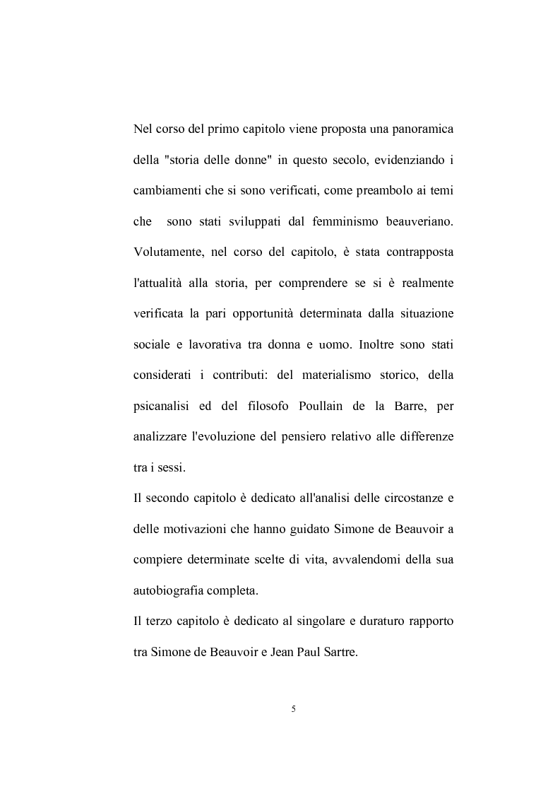 Anteprima della tesi: Femminismo e impegno civile in Simone De Beauvoir, Pagina 3