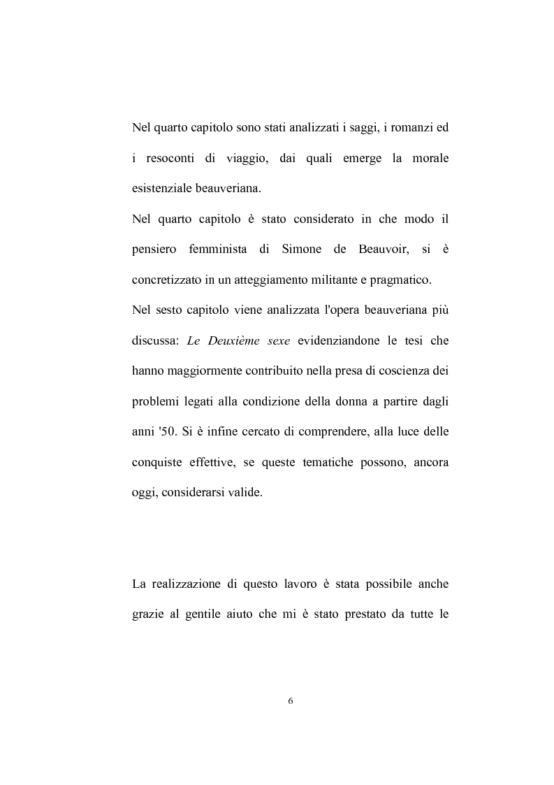 Anteprima della tesi: Femminismo e impegno civile in Simone De Beauvoir, Pagina 4