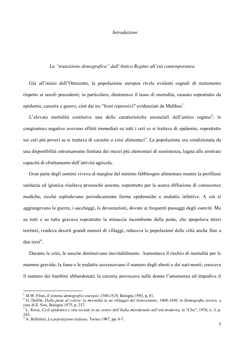 Anteprima della tesi: Nati, matrimoni e morti a Salerno dal 1830 all' Unità, Pagina 3