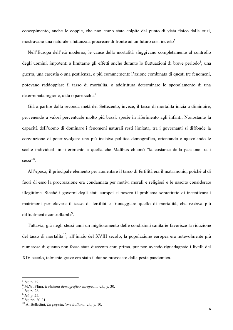 Anteprima della tesi: Nati, matrimoni e morti a Salerno dal 1830 all' Unità, Pagina 4
