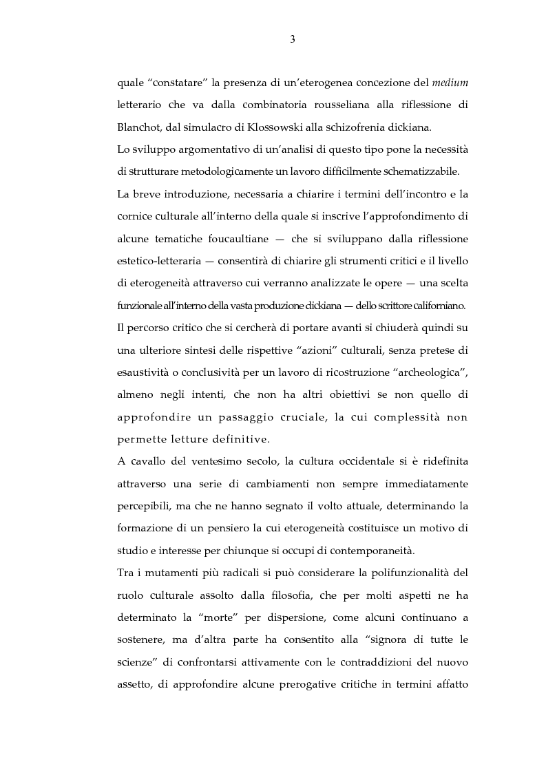 Anteprima della tesi: Archeologia e futurologia: una lettura foucaultiana dell'opera di Philip K. Dick, Pagina 3
