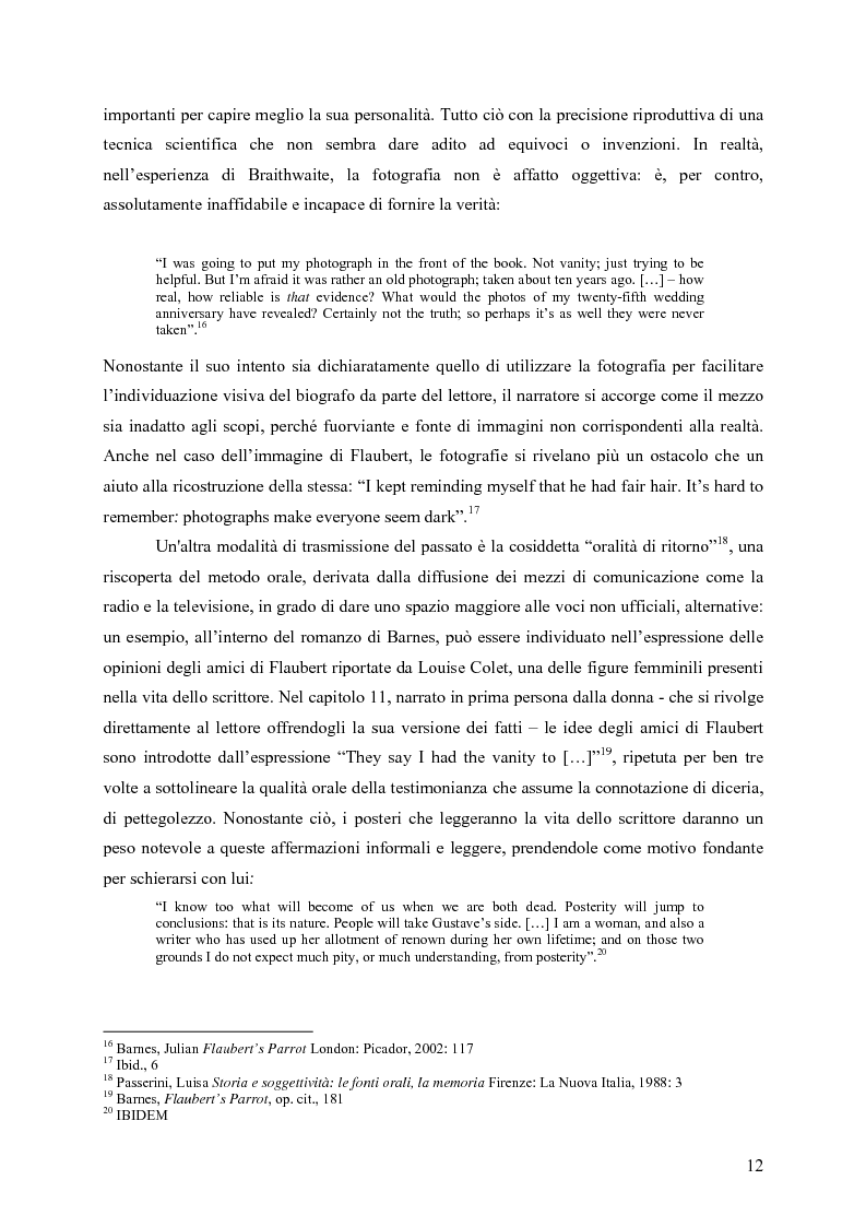 Anteprima della tesi: "History is merely another literary genre": Julian Barnes e l'"invenzione" della storia, Pagina 10