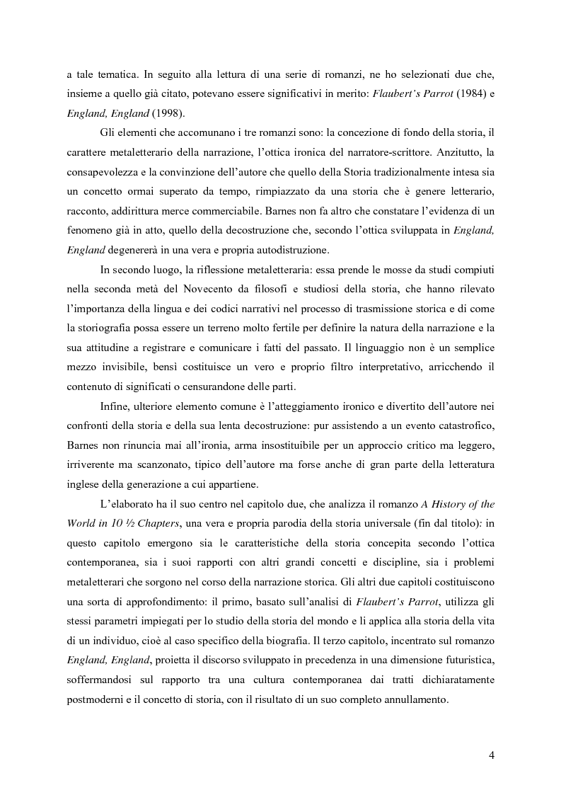 Anteprima della tesi: "History is merely another literary genre": Julian Barnes e l'"invenzione" della storia, Pagina 2
