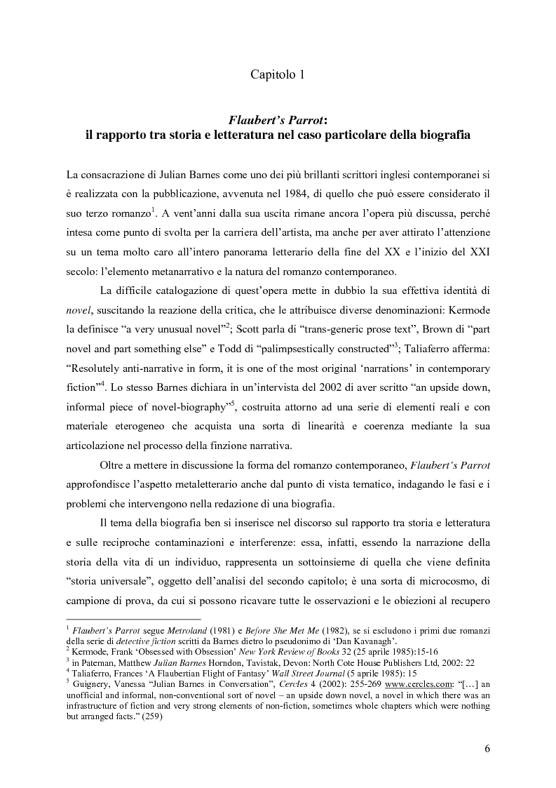 Anteprima della tesi: "History is merely another literary genre": Julian Barnes e l'"invenzione" della storia, Pagina 4