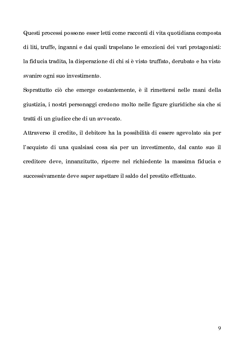 Anteprima della tesi: I processi per debito nella Roma del 1600, Pagina 4
