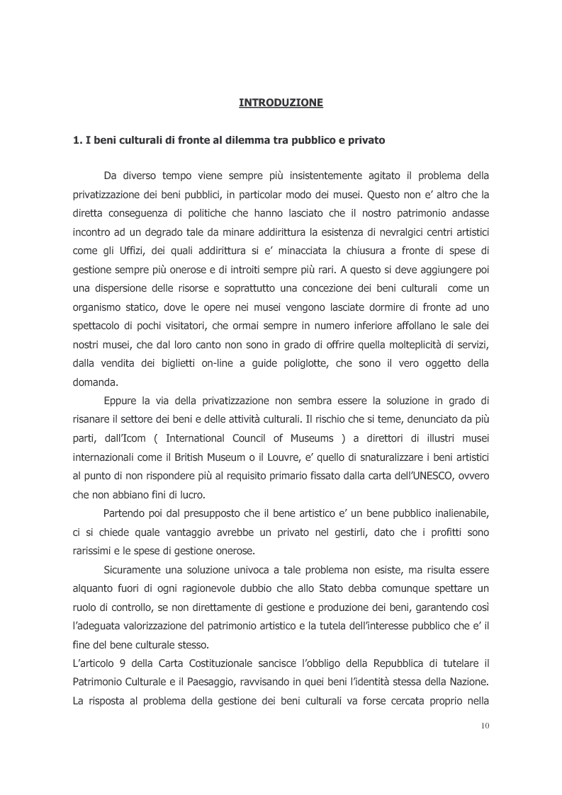 Anteprima della tesi: L'ecosistema culturale e l'analisi dei beni artistici come risorse non rinnovabili, Pagina 1