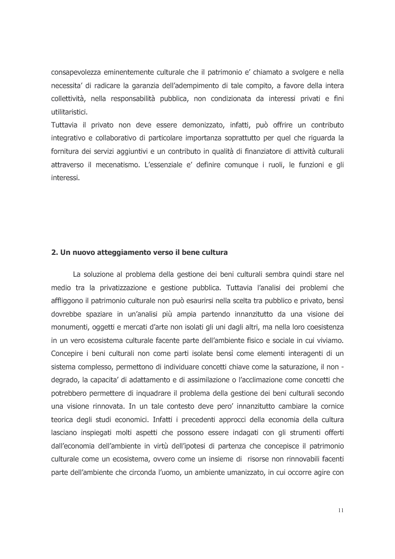 Anteprima della tesi: L'ecosistema culturale e l'analisi dei beni artistici come risorse non rinnovabili, Pagina 2