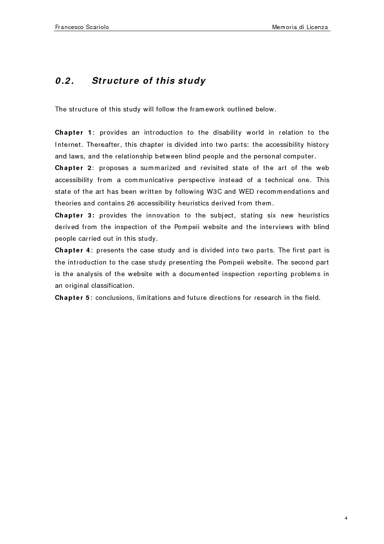 Anteprima della tesi: Web Accessibility: a Blind Look at the ''Pompeii Website'', Pagina 2