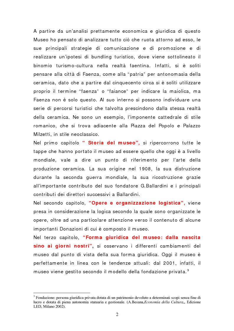 Anteprima della tesi: Da pubblico a privato: Il Museo Virtuoso. La Fondazione MIC di Faenza., Pagina 2