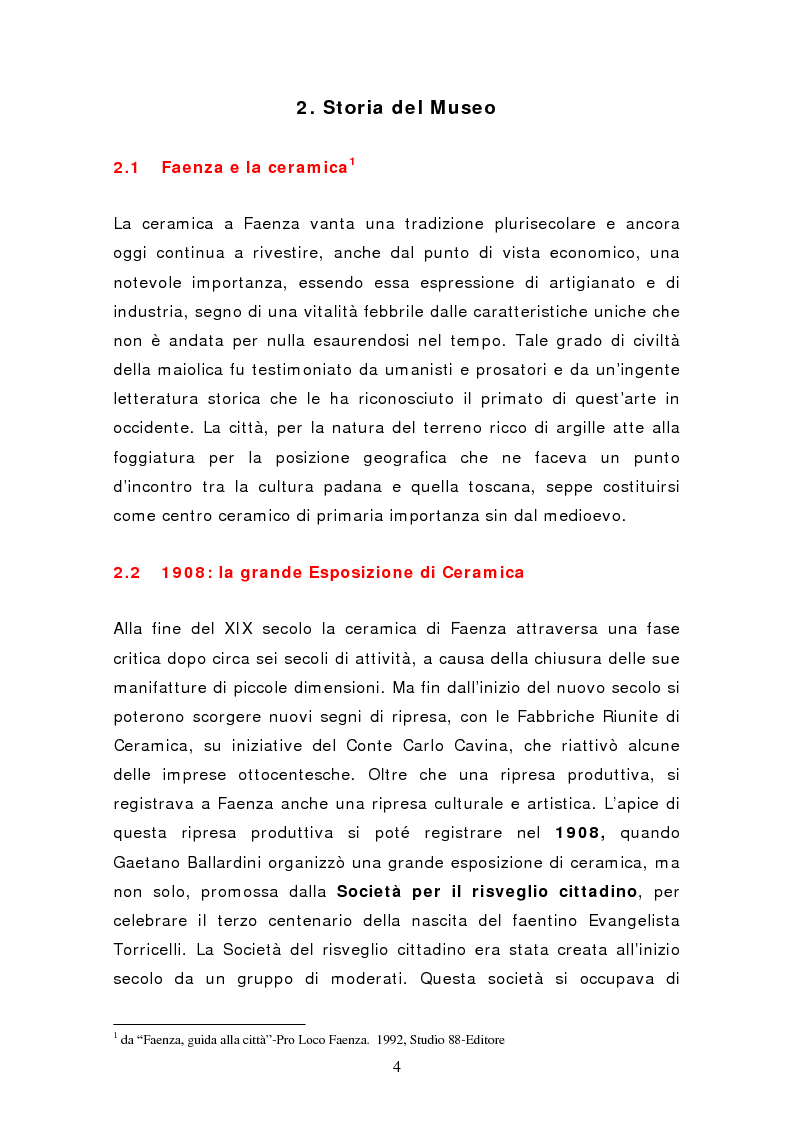 Anteprima della tesi: Da pubblico a privato: Il Museo Virtuoso. La Fondazione MIC di Faenza., Pagina 4