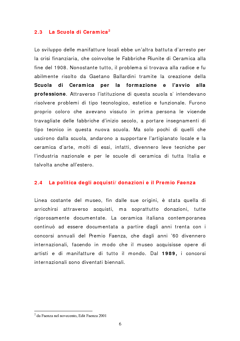 Anteprima della tesi: Da pubblico a privato: Il Museo Virtuoso. La Fondazione MIC di Faenza., Pagina 6