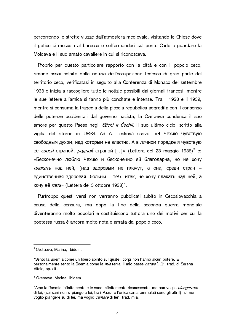 Anteprima della tesi: Due traduzioni ceche del Poema Gory di Marina Cvetaeva, Pagina 6
