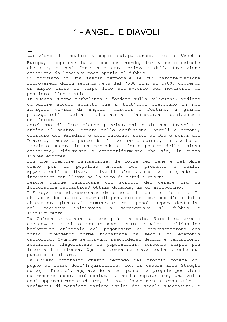 Anteprima della tesi: Il romanzo fantastico - Breve saggio da William Shakespeare ai giorni nostri, Pagina 3