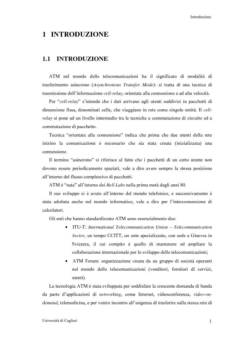 Anteprima della tesi: Tecniche per la valutazione del ritardo end to end nelle reti ATM, Pagina 2