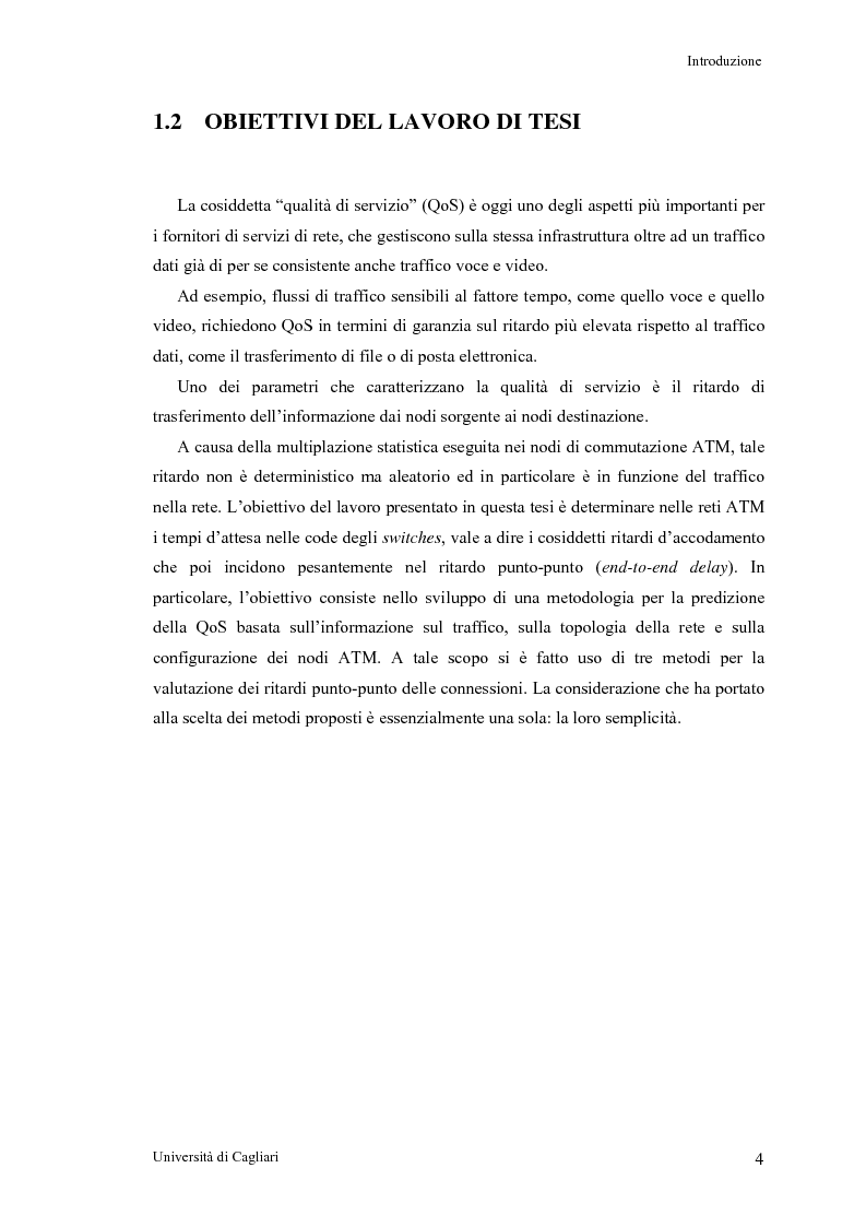Anteprima della tesi: Tecniche per la valutazione del ritardo end to end nelle reti ATM, Pagina 5