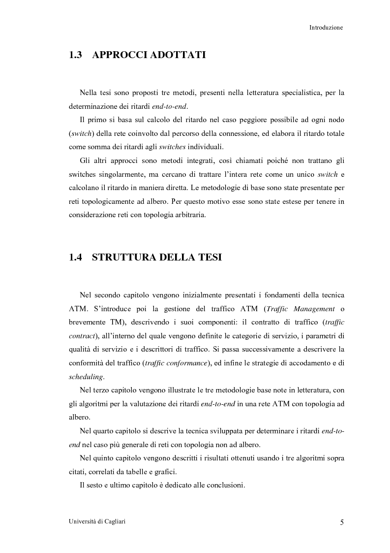 Anteprima della tesi: Tecniche per la valutazione del ritardo end to end nelle reti ATM, Pagina 6