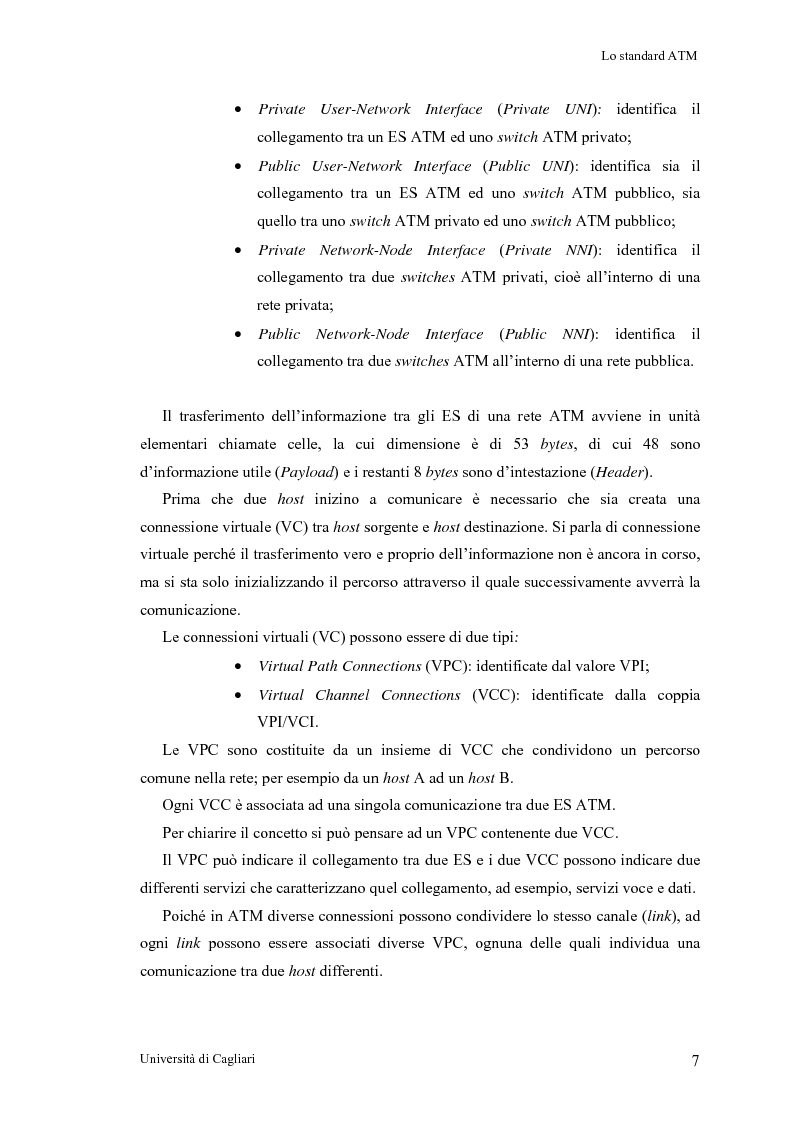 Anteprima della tesi: Tecniche per la valutazione del ritardo end to end nelle reti ATM, Pagina 8