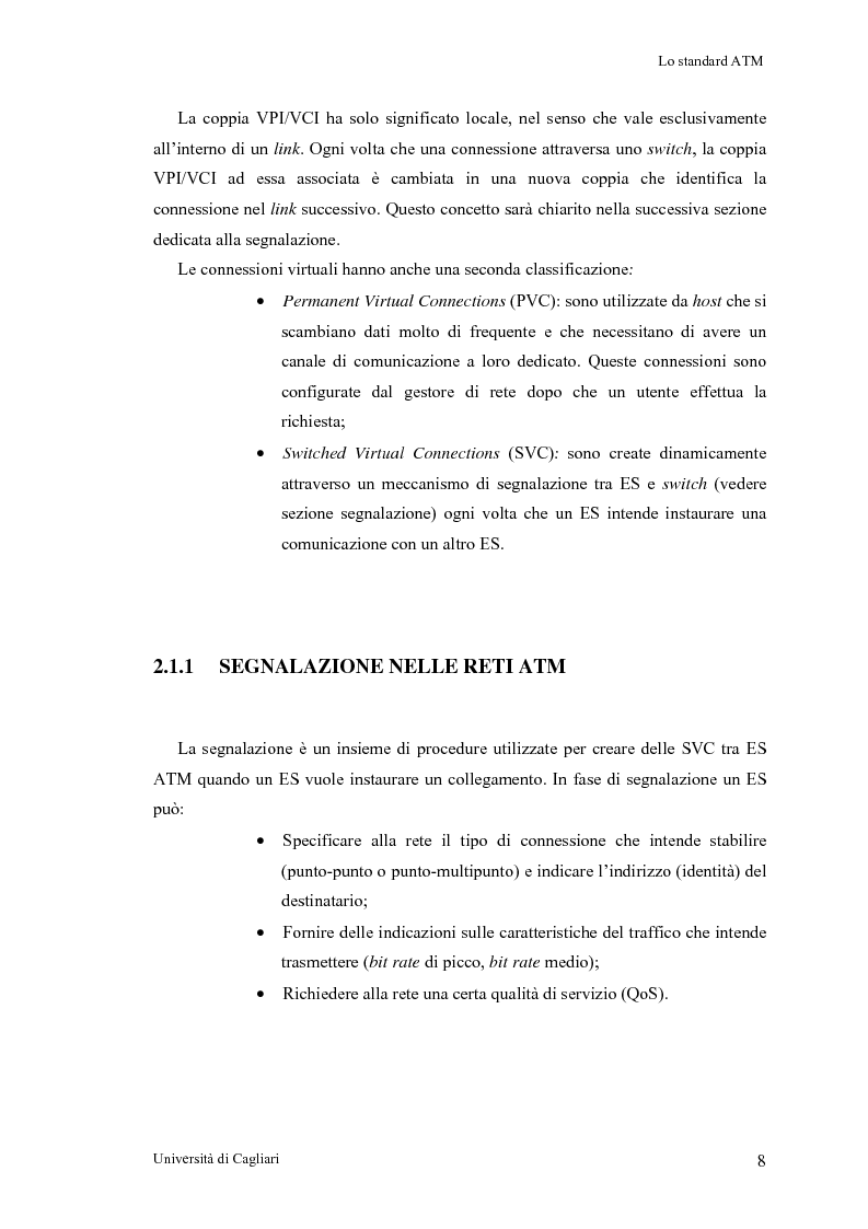Anteprima della tesi: Tecniche per la valutazione del ritardo end to end nelle reti ATM, Pagina 9