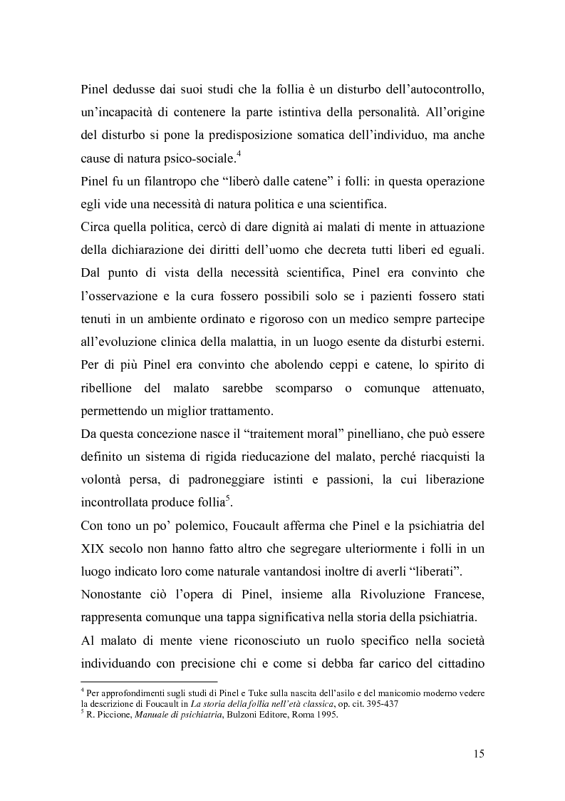 Anteprima della tesi: Il trattamento della malattia mentale. Il CSM di Rimini, Pagina 15