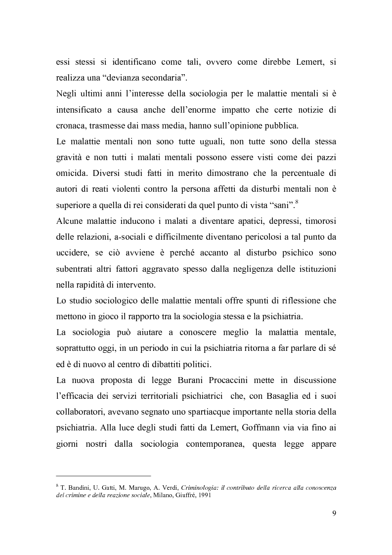 Anteprima della tesi: Il trattamento della malattia mentale. Il CSM di Rimini, Pagina 9