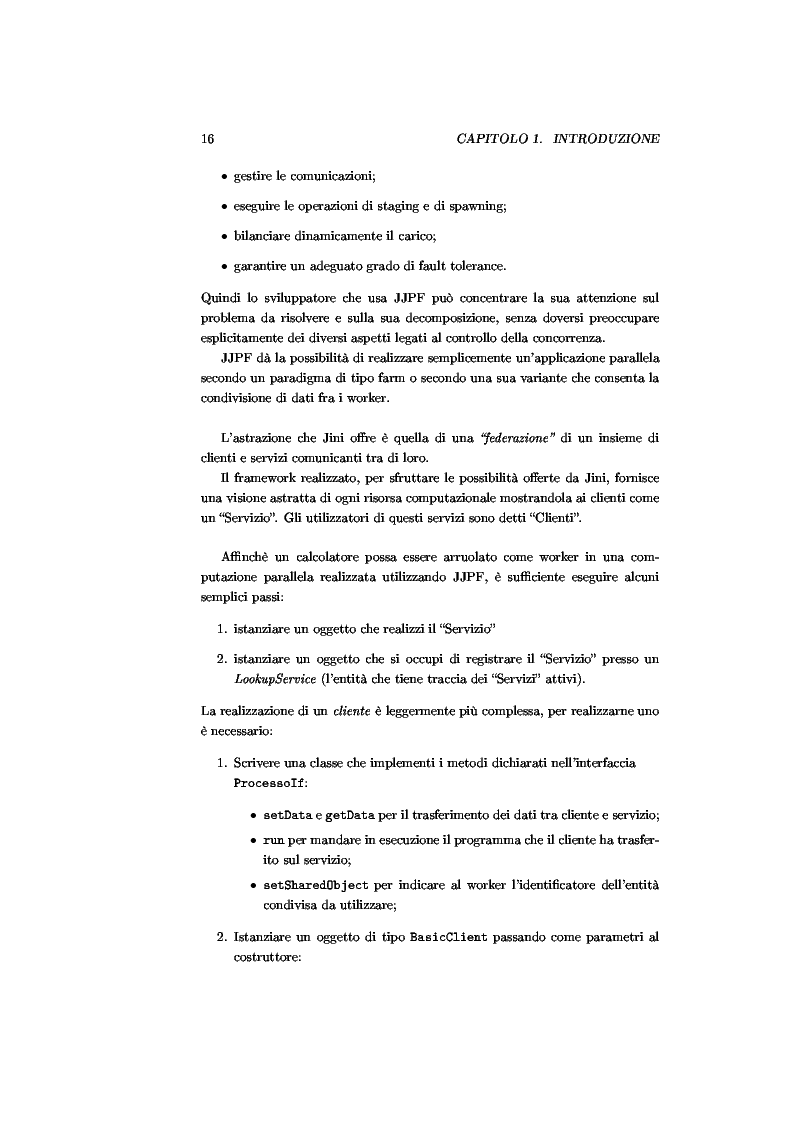 Anteprima della tesi: JJPF: uno strumento per calcolo parallelo con JINI, Pagina 2