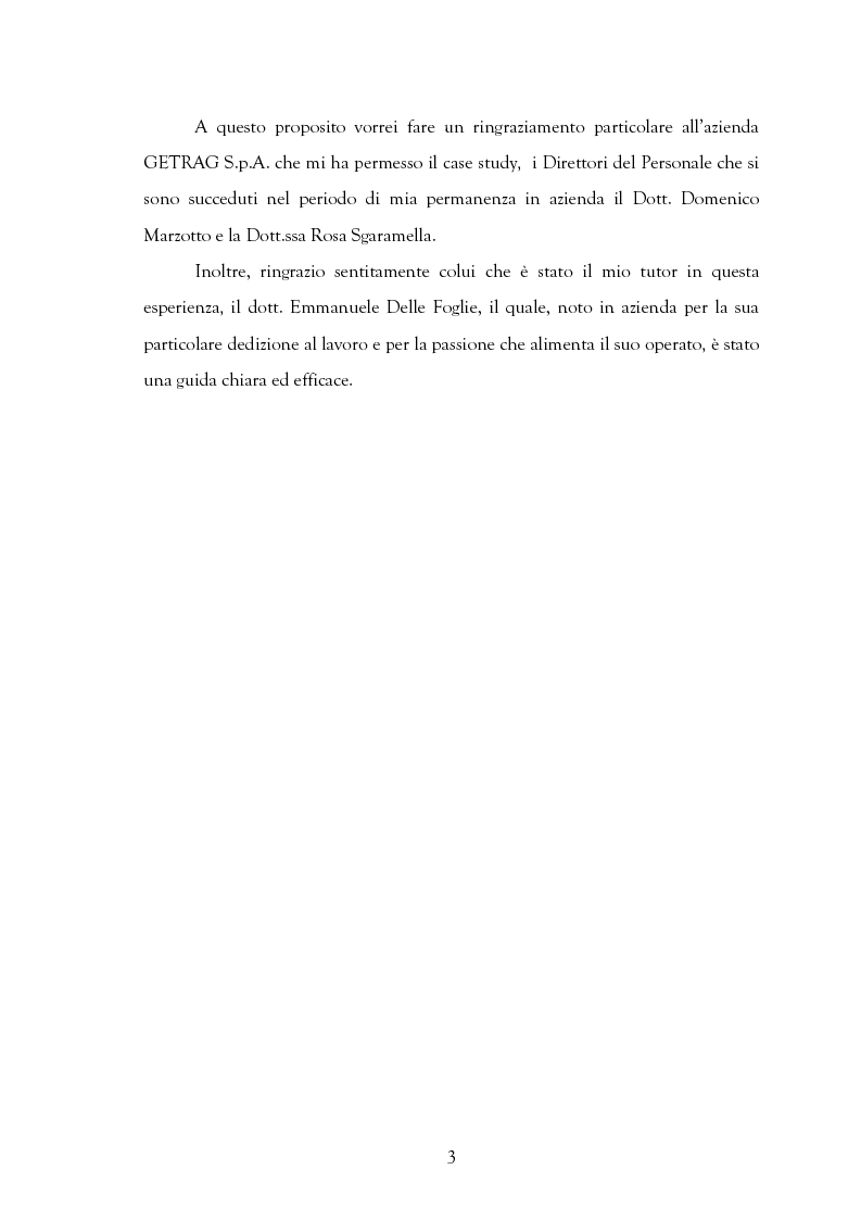 Anteprima della tesi: La motivazione nelle politiche aziendali. Il caso: Getrag SpA, Pagina 3