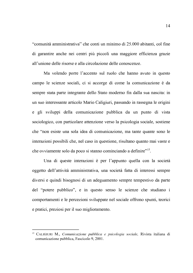 Anteprima della tesi: La comunicazione pubblica e il cambiamento del rapporto tra PA e cittadini: il caso del Comune di Altamura, Pagina 12