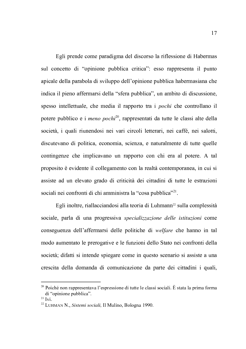 Anteprima della tesi: La comunicazione pubblica e il cambiamento del rapporto tra PA e cittadini: il caso del Comune di Altamura, Pagina 15
