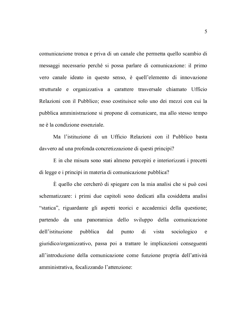 Anteprima della tesi: La comunicazione pubblica e il cambiamento del rapporto tra PA e cittadini: il caso del Comune di Altamura, Pagina 3