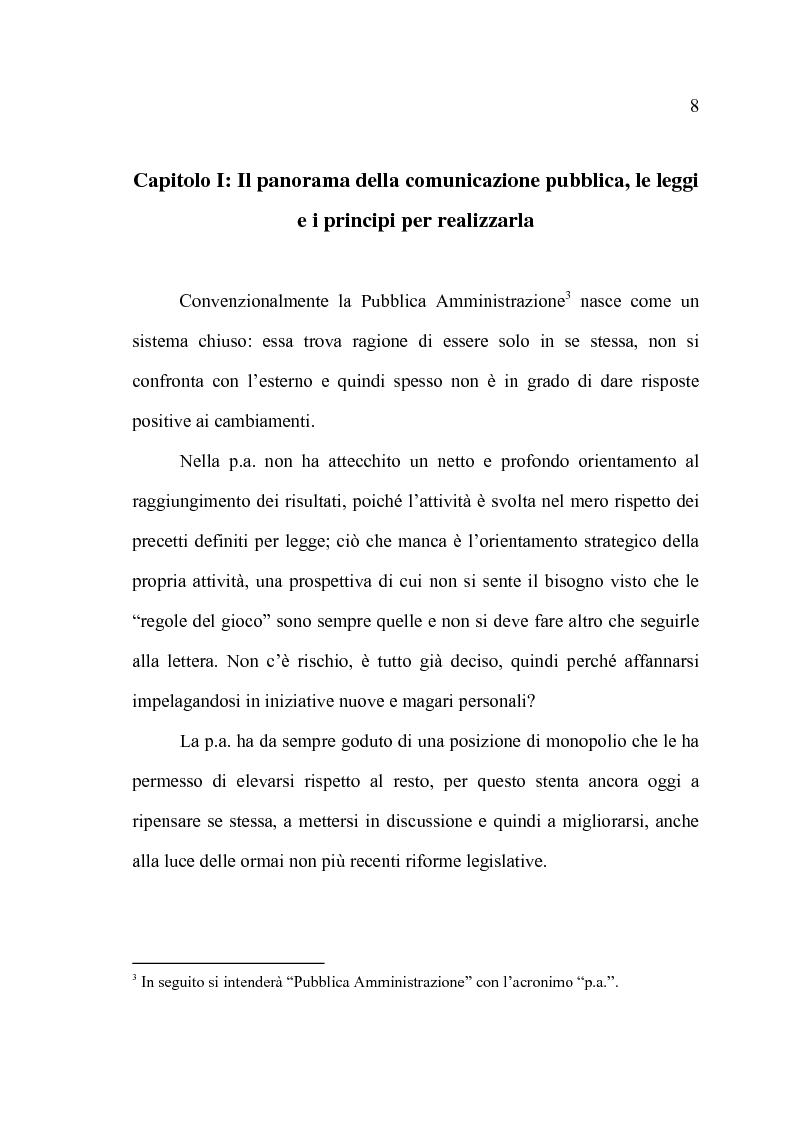 Anteprima della tesi: La comunicazione pubblica e il cambiamento del rapporto tra PA e cittadini: il caso del Comune di Altamura, Pagina 6