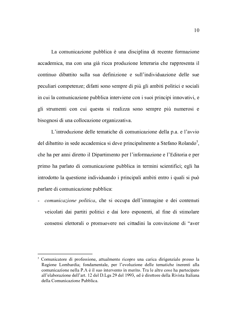 Anteprima della tesi: La comunicazione pubblica e il cambiamento del rapporto tra PA e cittadini: il caso del Comune di Altamura, Pagina 8